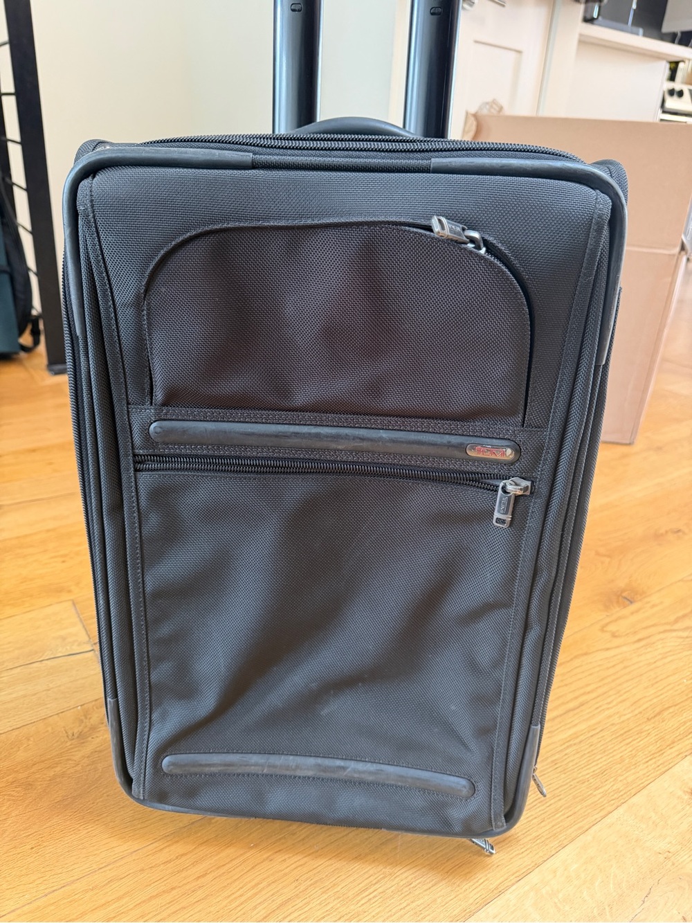 Tumi Black soft two wheel carry on